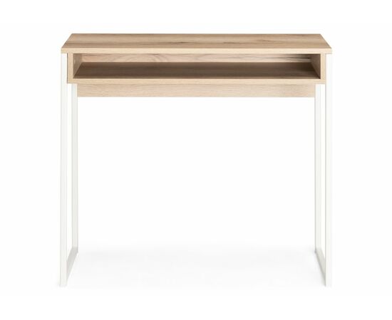 Стол Лео Лофт дуб делано светлый / матовый белый, изображение 2 | Интернет магазин мебели и декора LifeDekor