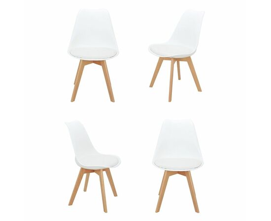 Комплект из 4-х стульев Eames Bon белый | Интернет магазин мебели и декора LifeDekor
