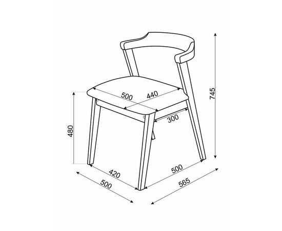 Стул Штаер (Тёмный тон/ткань RS-32), изображение 8 | Интернет магазин мебели и декора LifeDekor