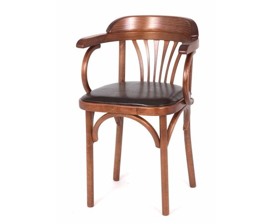 Стул Венский мягкий (средний тон, кожзам коричневый), изображение 2 | Интернет магазин мебели и декора LifeDekor