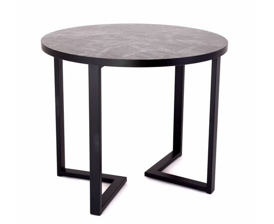 Стол круглый "Лофт Зиг-Заг" (ЛДСП 32 мм /Марцена темный / кромка чёрная), изображение 2 | Интернет магазин мебели и декора LifeDekor