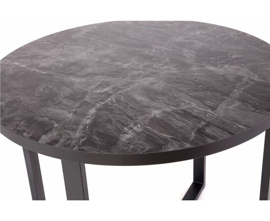 Стол круглый "Лофт Зиг-Заг" (ЛДСП 32 мм /Марцена темный / кромка чёрная), изображение 4 | Интернет магазин мебели и декора LifeDekor