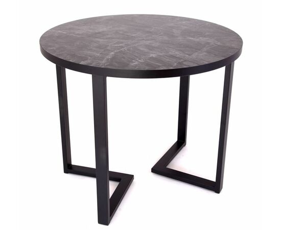 Стол круглый "Лофт Зиг-Заг" (ЛДСП 32 мм /Марцена темный / кромка чёрная), изображение 5 | Интернет магазин мебели и декора LifeDekor