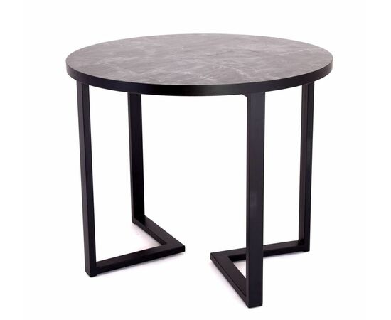 Стол круглый "Лофт Зиг-Заг" (ЛДСП 32 мм /Марцена темный / кромка чёрная) | Интернет магазин мебели и декора LifeDekor