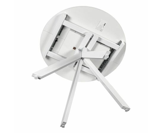 Стол Rudolf круглый раскладной 90-120x90x75см, белый мрамор, белый, изображение 15 | Интернет магазин мебели и декора LifeDekor