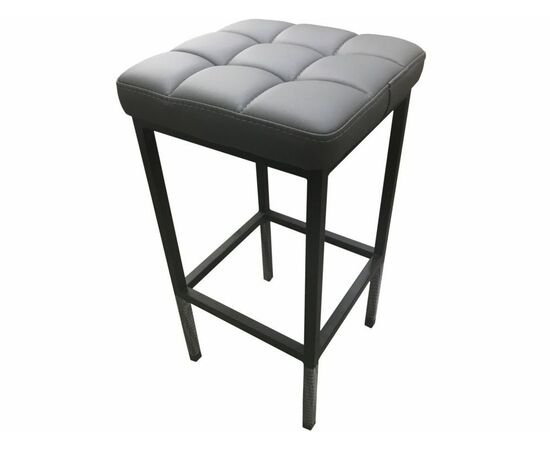 Стул «Камелот» ДП 2-07, кожзам «Темно-серый», каркас черный матовый, изображение 2 | Интернет магазин мебели и декора LifeDekor