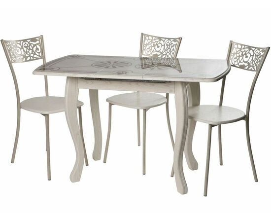 Стол М58 «Альба» мини стекло ДП1-02-06, Инкрустация-2, патина 25, изображение 7 | Интернет магазин мебели и декора LifeDekor