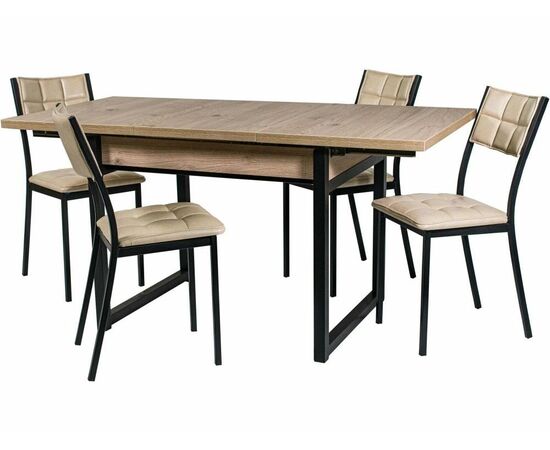 Стол М64 «АРТ» ДП1-02-05 1100(2000)*760 ЛДСП «Эврика», черный матовый, изображение 14 | Интернет магазин мебели и декора LifeDekor