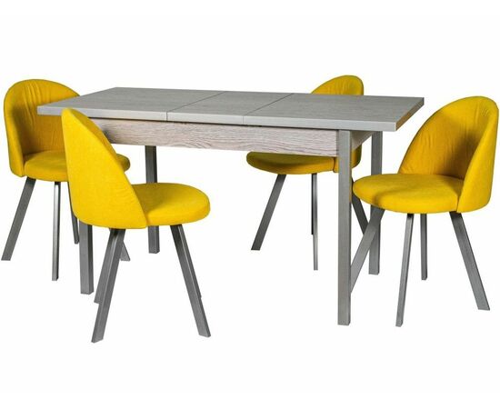 Стол М65 «Денвер» ДП1-01-06 1100(1400)*680 ЛДСП «Навара», квадратные металлик, изображение 12 | Интернет магазин мебели и декора LifeDekor