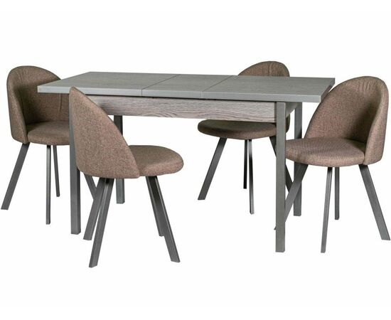 Стол М65 «Денвер» ДП1-01-06 1100(1400)*680 ЛДСП «Навара», квадратные металлик, изображение 14 | Интернет магазин мебели и декора LifeDekor