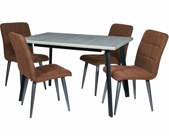 Стол М96 «Каспер» ДП1-02-06 1200 (1600)*750 ЛДСП «Наоми», графит, изображение 9 | Интернет магазин мебели и декора LifeDekor