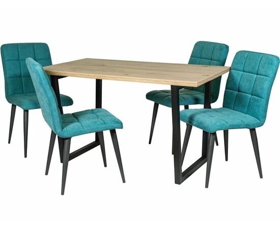 Стол М78 «Патика» ДП1-01-07 ЛДСП Эврика, каркас черный матовый, изображение 9 | Интернет магазин мебели и декора LifeDekor