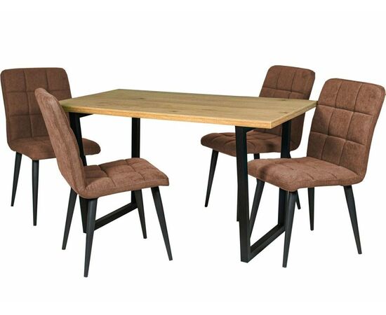 Стол М78 «Патика» ДП1-01-07 ЛДСП Эврика, каркас черный матовый, изображение 10 | Интернет магазин мебели и декора LifeDekor