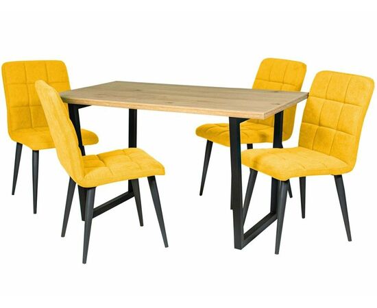 Стол М78 «Патика» ДП1-01-07 ЛДСП Эврика, каркас черный матовый, изображение 11 | Интернет магазин мебели и декора LifeDekor