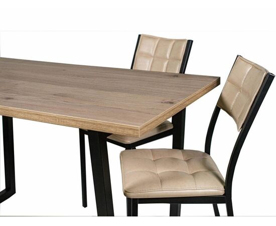 Стол М78 «Патика» ДП1-01-07 ЛДСП Эврика, каркас черный матовый, изображение 7 | Интернет магазин мебели и декора LifeDekor