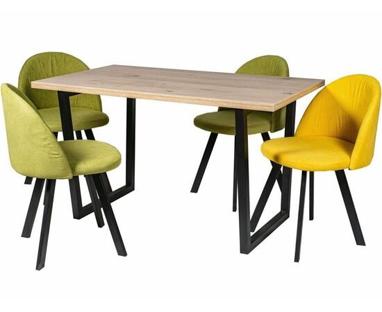 Стол М78 «Патика» ДП1-01-07 ЛДСП Эврика, каркас черный матовый, изображение 8 | Интернет магазин мебели и декора LifeDekor