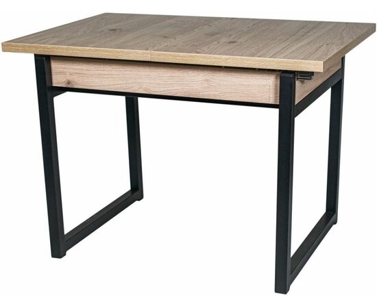 Стол М64 «АРТ» ДП1-02-05 1100(2000)*760 ЛДСП «Эврика», черный матовый, изображение 2 | Интернет магазин мебели и декора LifeDekor