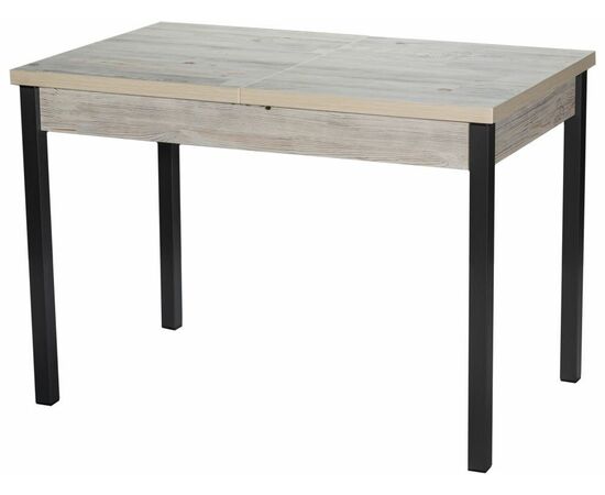 Стол М65 «Денвер» ДП1-01-06 1100(1400)*680 ЛДСП «Наоми», квадратные Графит, изображение 2 | Интернет магазин мебели и декора LifeDekor