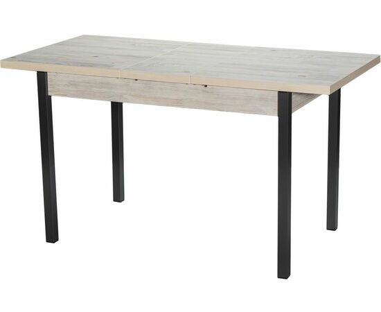 Стол М65 «Денвер» ДП1-01-06 1100(1400)*680 ЛДСП «Наоми», квадратные Графит, изображение 4 | Интернет магазин мебели и декора LifeDekor