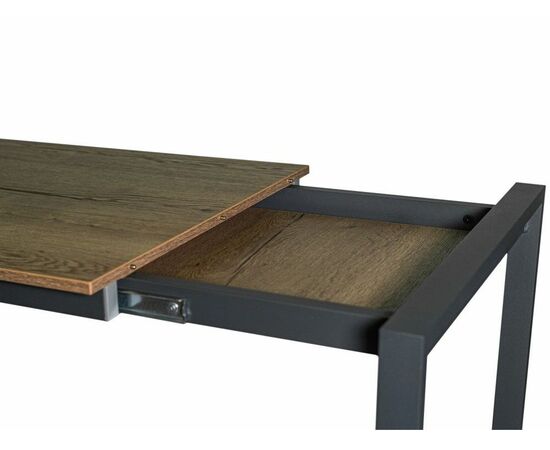 Стол М91 «Кастел» ДП1-01-02 1200(1600)*700 ЛДСП «Галифакс»/«Графит», изображение 4 | Интернет магазин мебели и декора LifeDekor