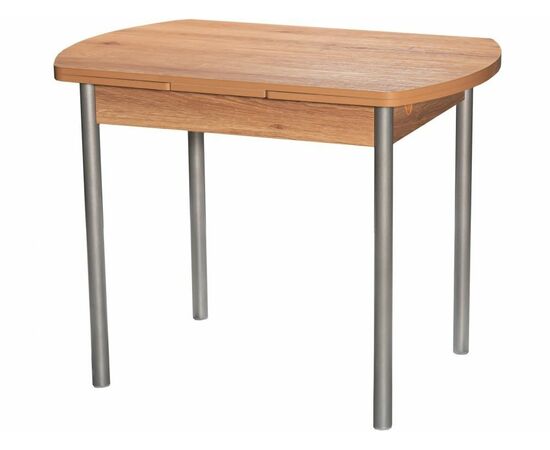 Стол М2 ДП1-02-04 1000(1600)*670, ЛДСП:Дуб горный, Н/стола прямые Металлик, изображение 2 | Интернет магазин мебели и декора LifeDekor