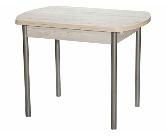 Стол М2 ДП1-02-04 1000(1600)*670, ЛДСП:Наоми, Н/стола прямые Металлик, изображение 2 | Интернет магазин мебели и декора LifeDekor