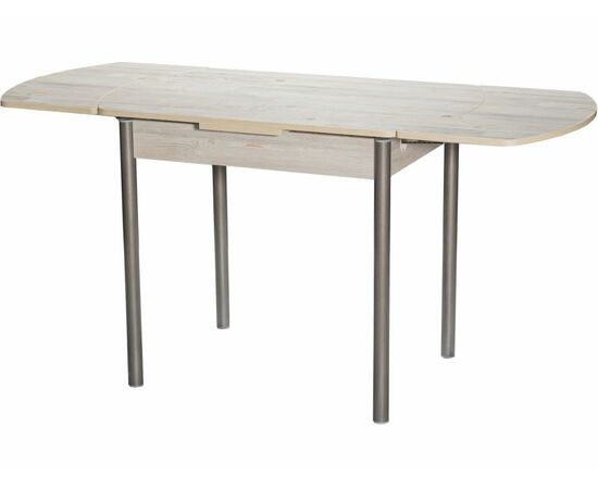 Стол М2 ДП1-02-04 1000(1600)*670, ЛДСП:Наоми, Н/стола прямые Металлик, изображение 3 | Интернет магазин мебели и декора LifeDekor