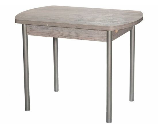 Стол М2 ДП1-02-04 1000(1600)*670, ЛДСП:Дуб Навара, Н/стола прямые Металлик, изображение 2 | Интернет магазин мебели и декора LifeDekor