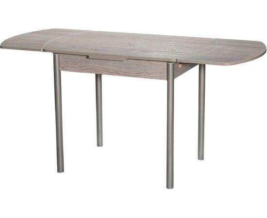 Стол М2 ДП1-02-04 1000(1600)*670, ЛДСП:Дуб Навара, Н/стола прямые Металлик, изображение 3 | Интернет магазин мебели и декора LifeDekor