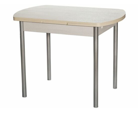 Стол М2 ДП1-02-04 1000(1600)*670, ЛДСП:Дуб Самерсет, Н/стола прямые Металлик, изображение 2 | Интернет магазин мебели и декора LifeDekor