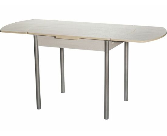 Стол М2 ДП1-02-04 1000(1600)*670, ЛДСП:Дуб Самерсет, Н/стола прямые Металлик, изображение 3 | Интернет магазин мебели и декора LifeDekor