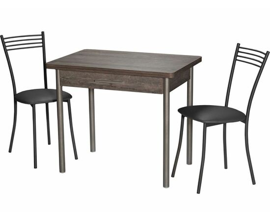 Стол М20 ДП1-02-05 900(1200)*600, ЛДСП:Дуб Рошелье, Н/стола (Графит), изображение 5 | Интернет магазин мебели и декора LifeDekor