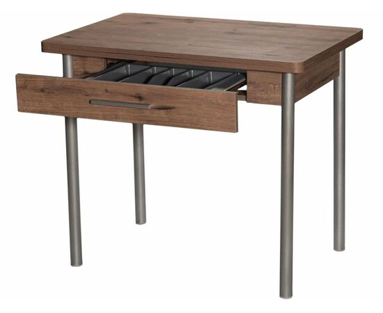 Стол М20 ДП1-02-05 900(1200)*600, ЛДСП:Дуб Велингтон, Н/стола (Металлик), изображение 3 | Интернет магазин мебели и декора LifeDekor