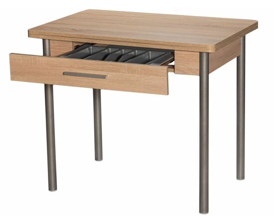Стол М20 ДП1-02-05 900(1200)*600, ЛДСП:Дуб Сонома, Н/стола (Металлик), изображение 3 | Интернет магазин мебели и декора LifeDekor