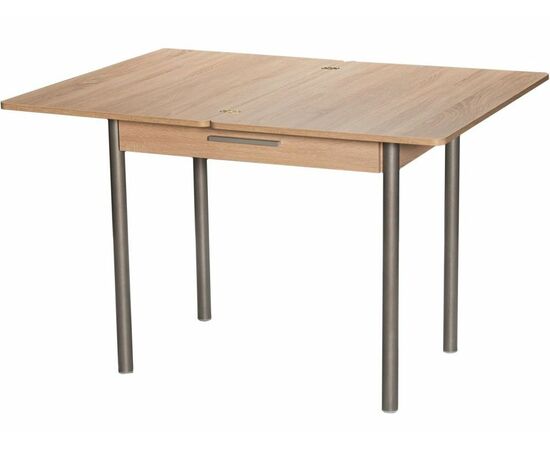 Стол М20 ДП1-02-05 900(1200)*600, ЛДСП:Дуб Сонома, Н/стола (Металлик), изображение 4 | Интернет магазин мебели и декора LifeDekor