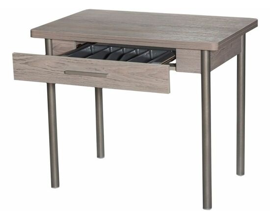 Стол М20 ДП1-02-05 900(1200)*600, ЛДСП:Дуб Навара, Н/стола (Металлик), изображение 3 | Интернет магазин мебели и декора LifeDekor