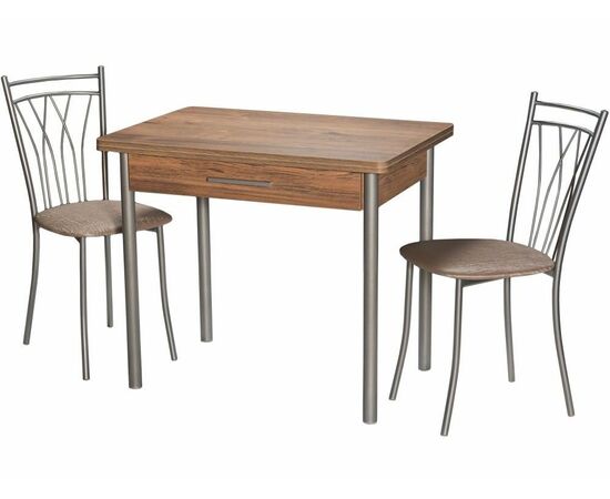 Стол М20 ДП1-02-05 900(1200)*600, ЛДСП:Дуб Сомеро, Н/стола (Металлик), изображение 5 | Интернет магазин мебели и декора LifeDekor