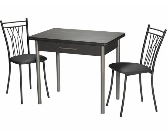 Стол М20 ДП1-02-05 900(1200)*600, ЛДСП:Графит, Н/стола (Графит), изображение 5 | Интернет магазин мебели и декора LifeDekor