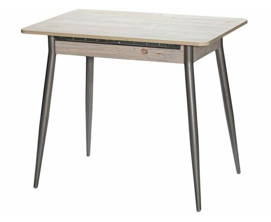 Стол М46 «Бостон» ДП1-01-10 900(1270)*600, ЛДСП:Наоми, Н/стола прямые с ут. Металлик, изображение 2 | Интернет магазин мебели и декора LifeDekor