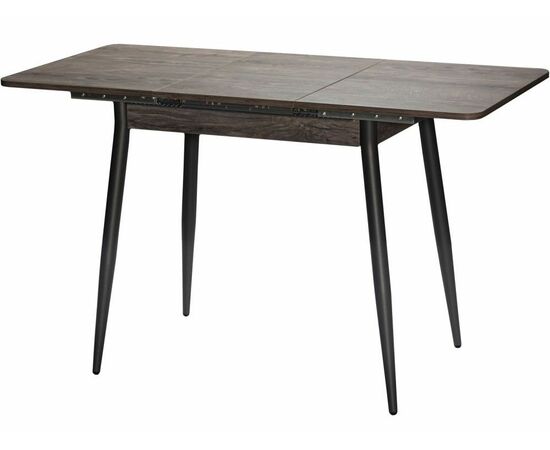 Стол М46 «Бостон» ДП1-01-10 900(1270)*600, ЛДСП:Дуб Рошелье, Н/стола прямые с ут. Графит, изображение 3 | Интернет магазин мебели и декора LifeDekor