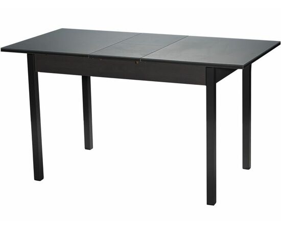 Стол М81 ДП1-03-03 1100(1400)*680 «Бристоль» Стекло Мателюкс с/в «Темно-серое», Н/с Графит, изображение 3 | Интернет магазин мебели и декора LifeDekor
