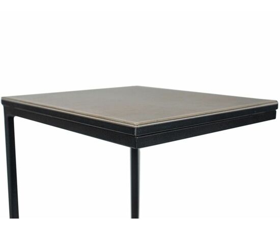 Стол М86 ДП1-03-04 340*300*610 фотопечать «Камень бежевый», черный матовый, изображение 5 | Интернет магазин мебели и декора LifeDekor