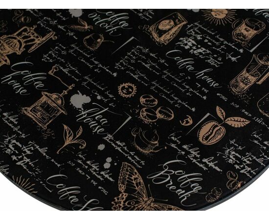 Стол М99 «Филд» ДП1-01-08 D800 со стеклом «Кофе хаус»/«Черный», черный матовый, изображение 5 | Интернет магазин мебели и декора LifeDekor