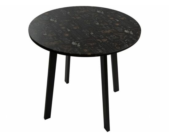 Стол М99 «Филд» ДП1-01-08 D800 со стеклом «Кофе хаус»/«Черный», черный матовый | Интернет магазин мебели и декора LifeDekor