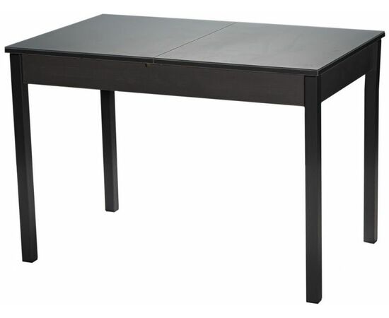 Стол М81 ДП1-03-03 1100(1400)*680 «Бристоль» Стекло Мателюкс с/в «Темно-серое», Н/с Графит | Интернет магазин мебели и декора LifeDekor