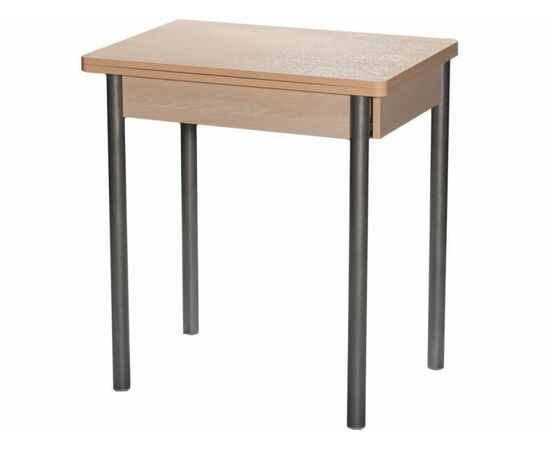 Стол ДП1-01-08 700(1000)*500 «Компакт» ЛДСП:Дуб светлый, Н/с прямые Металлик | Интернет магазин мебели и декора LifeDekor