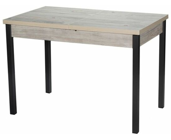 Стол М65 «Денвер» ДП1-01-06 1100(1400)*680 ЛДСП «Наоми», квадратные Графит | Интернет магазин мебели и декора LifeDekor