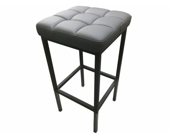 Стул «Камелот» ДП 2-07, кожзам «Темно-серый», каркас черный матовый | Интернет магазин мебели и декора LifeDekor