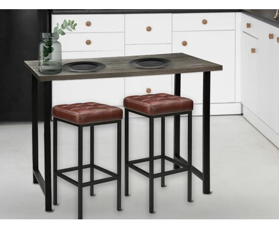 Стул «Камелот» ДП 2-07, кожзам «Мустанг браун», каркас черный матовый, изображение 7 | Интернет магазин мебели и декора LifeDekor