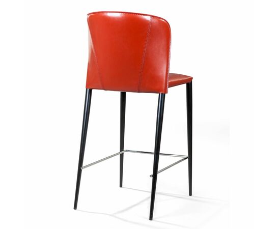 Стул полубарный Albert, кожа ретро-красный, изображение 6 | Интернет магазин мебели и декора LifeDekor